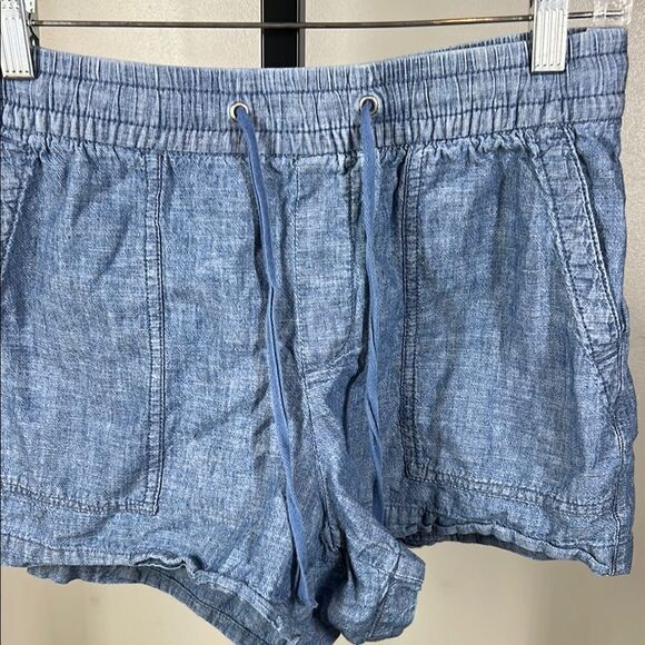 Gap Chambray Blue Drawstring Shorts - Picture 4 of 6